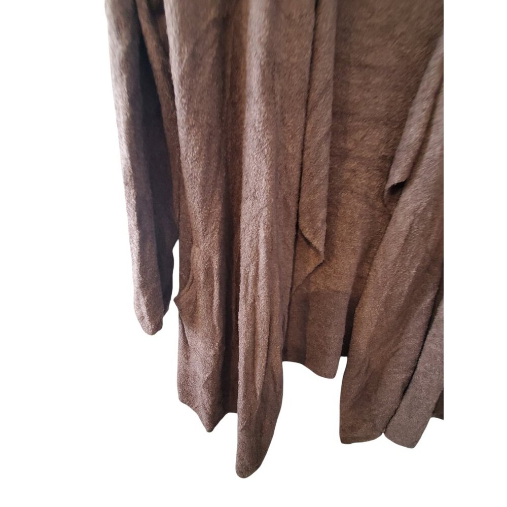 Barefoot Dreams cozy chic lite cardigan sweater womens L XL Island Wrap brown - Picture 2 of 5
